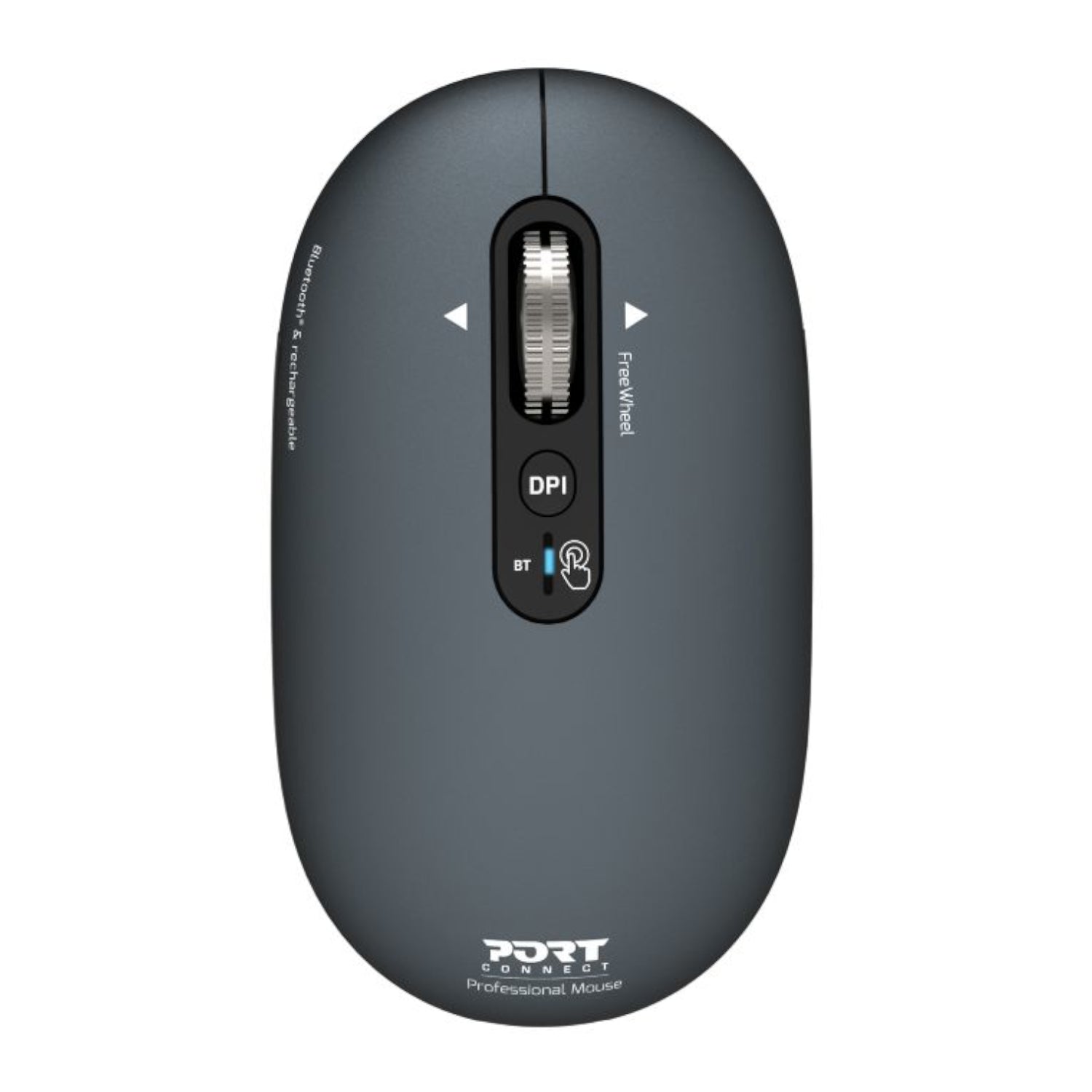 Port Connect PURE MAC Rechargeable Wireless & Bluetooth Mouse – Shadow