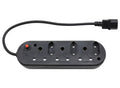 Multi Plug 3x16A 3x5A 0.5m IEC Cord Black
